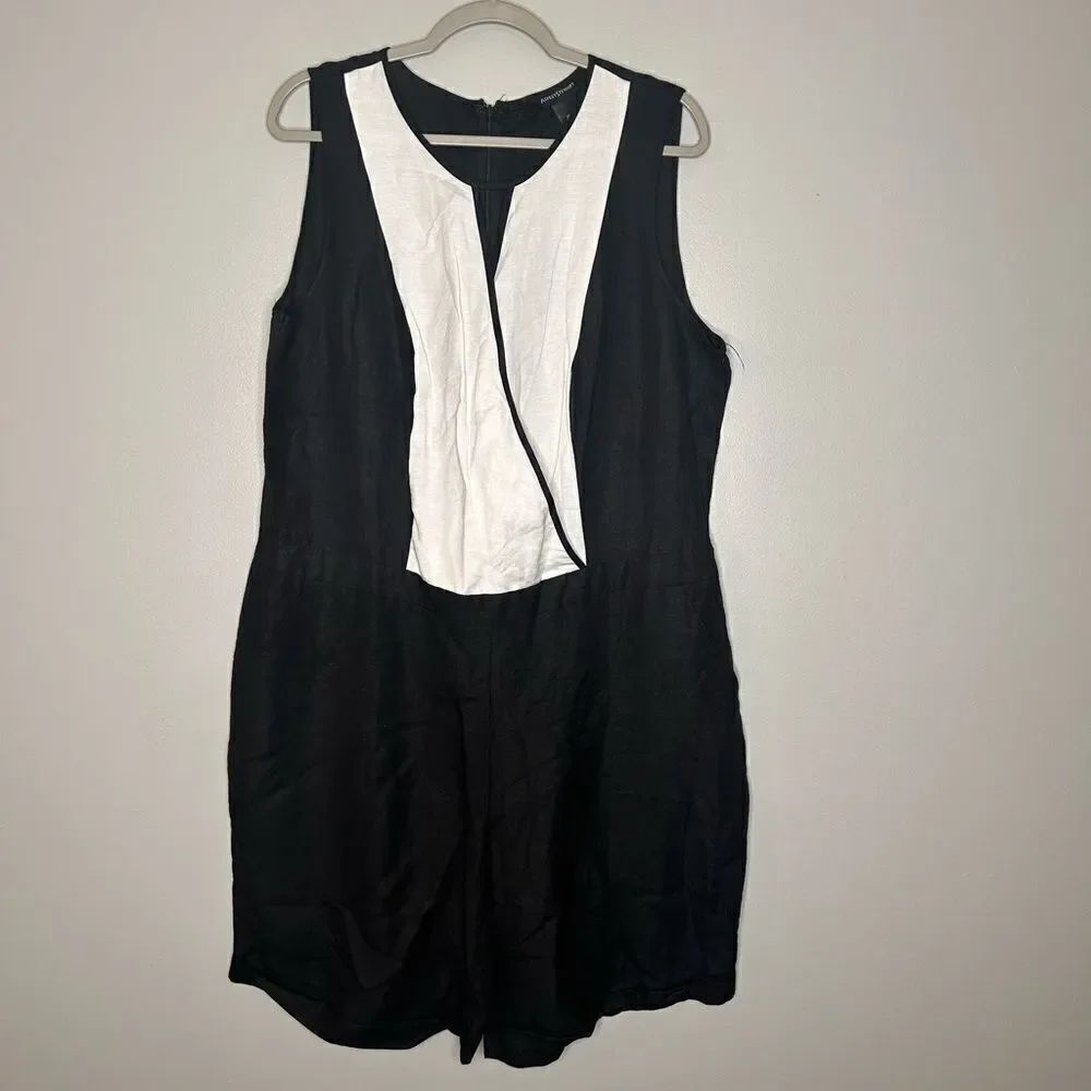 Ashley Stewart Linen Blend Romper
